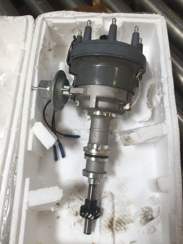 Photo 2 of A-Team Performance - Complete HEI Distributor 65K Coil 7500 RPM - Compatible with Small Block Ford SBF 5.8 L 351W Windsor 8 Cylinder One Wire Installation Blue Cap
