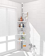 Photo 1 of ADOVEL 4 Layer Corner Shower Caddy, Adjustable Shower Shelf, Constant Tension Stainless Steel Pole Organizer, Rustproof 3.3 to 9.8ft
