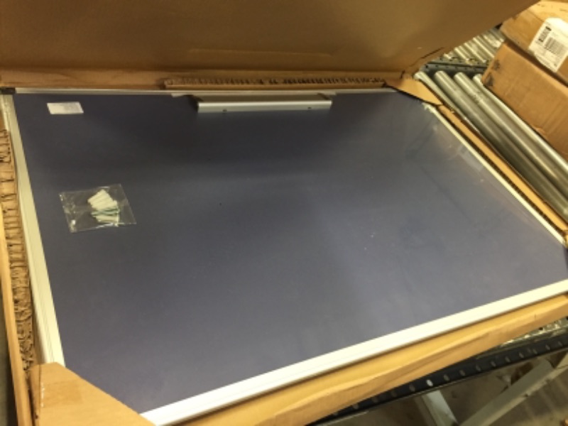 Photo 3 of Amazon Basics Magnetic Dry Erase White Board, 36 x 24-Inch Whiteboard - Silver Aluminum Frame
