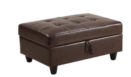 Photo 1 of --ONLY THE OTTOMAN FROM -- MEGA FURNISHINGS 3 PC Sectional Sofa Set, (Brown) Faux Leather Right -Facing Chaise + Free Storage Ottoman
BOX 3 OF 3 ONLY.. OTTOMAN ONLY. NO LEGS. WITH 2 EXRA CUSHIONS--- OTTOMAN ONLY 