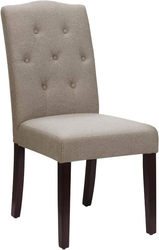 Photo 1 of Dorel Living Claudio Tufted, Upholstered Living Room Furniture, Taupe Dining Chair