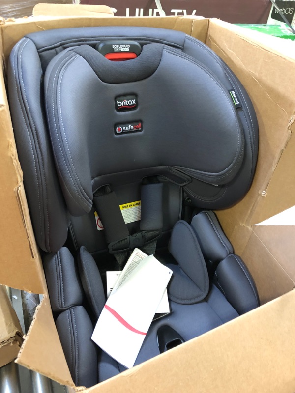 Photo 2 of Britax Boulevard ClickTight Convertible Car Seat, Cool N Dry Charcoal - Cooling & Moisture Wicking Fabric