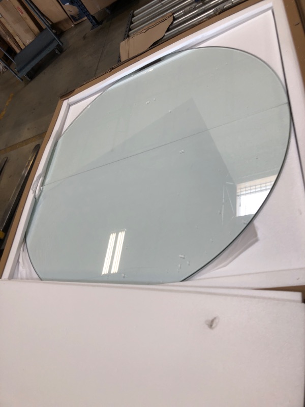 Photo 2 of 48" Inch Round Glass Table Top 3/8" Thick Pencil Polish Edge Tempered by Fab Glass and Mirror
