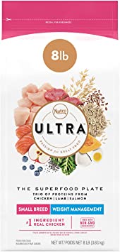 Photo 1 of NUTRO ULTRA Adult Weight Management High Protein Natural Small Breed Dry Dog Food for Weight Contol with a Trio of Proteins from Chicken, Lamb and Salmon, 8 lb. Bag  BEST BY 27 JULY 2022
