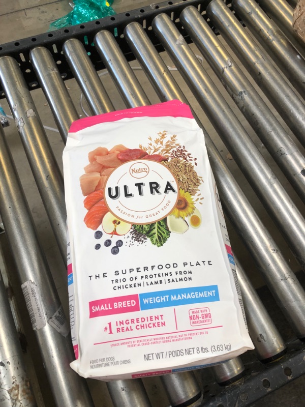 Photo 2 of NUTRO ULTRA Adult Weight Management High Protein Natural Small Breed Dry Dog Food for Weight Contol with a Trio of Proteins from Chicken, Lamb and Salmon, 8 lb. Bag  BEST BY 27 JULY 2022
