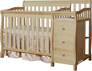 Photo 1 of Dream On Me Jayden 4-in-1 Mini Convertible Crib And Changer in Natural, Greenguard Gold Certified, 56.75x29x41 Inch (Pack of 1)
