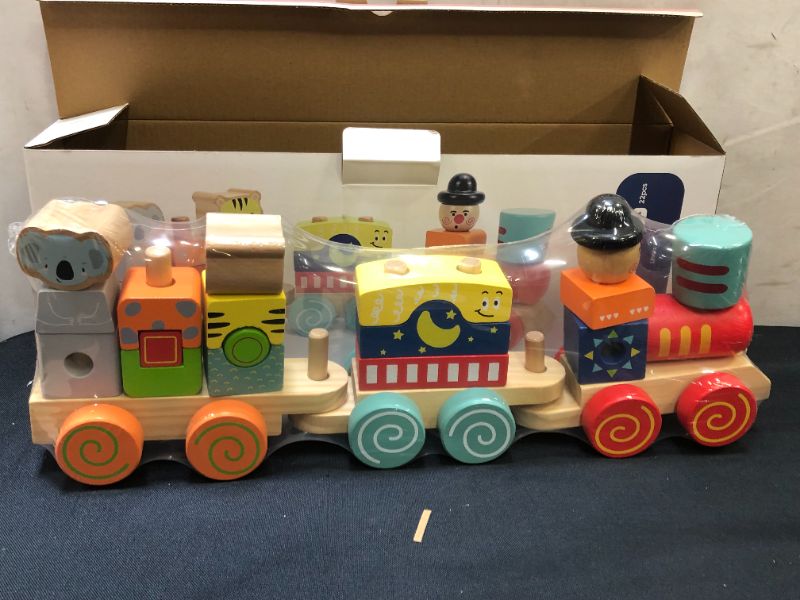 Photo 3 of Leo & Friends Block Train Stacking Set

