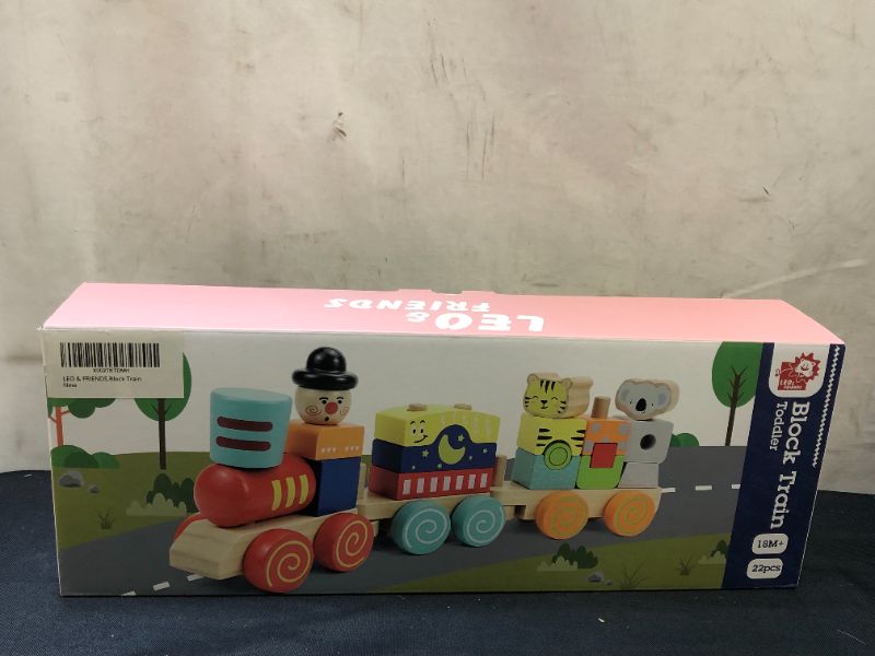 Photo 2 of Leo & Friends Block Train Stacking Set

