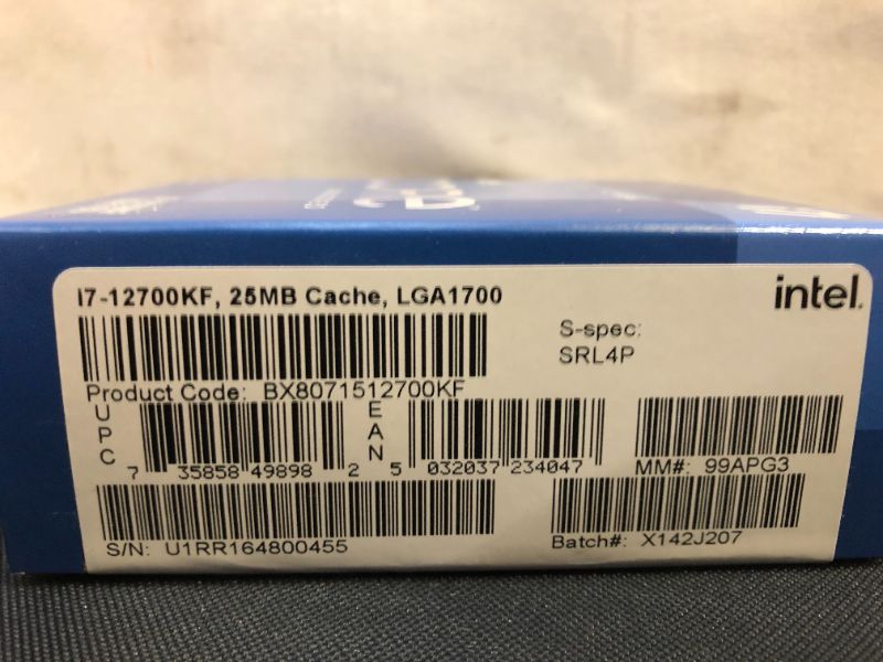 Photo 3 of Intel - Core i7-12700KF Desktop Processor 12 (8P+4E) Cores up to 5.0 GHz Unlocked LGA1700 600 Series Chipset 125W
