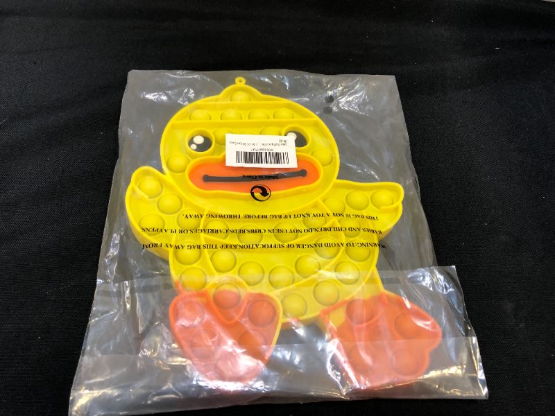 Photo 3 of Jumbo Pop Sensory Fidget Pops Toys, Its Cute Yellow Duck Toy for Kids Teens Adults Best Friend Funy Great Idea Gifts Stress Relief Push Bubble Guide Fidgettoys Family Holiday Game
