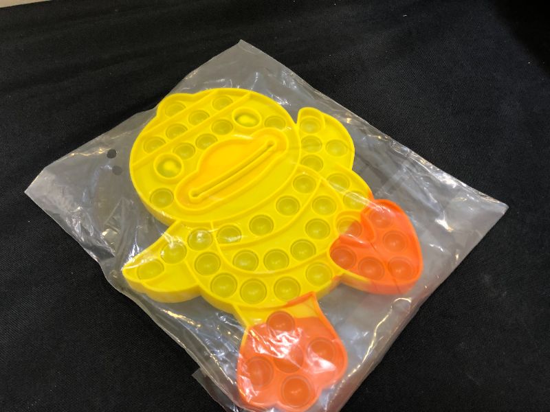 Photo 4 of Jumbo Pop Sensory Fidget Pops Toys, Its Cute Yellow Duck Toy for Kids Teens Adults Best Friend Funy Great Idea Gifts Stress Relief Push Bubble Guide Fidgettoys Family Holiday Game
