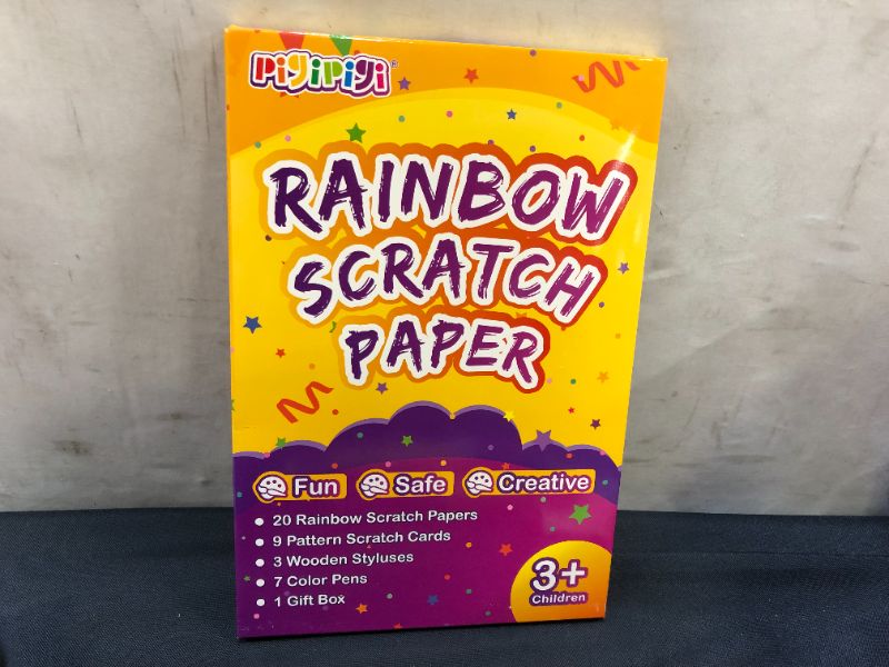 Photo 2 of pigipigi Rainbow Scratch Set for Boys: 2 Style Scratch Paper Art Doodle Project Kits Color Crafts Art Supplies DIY 