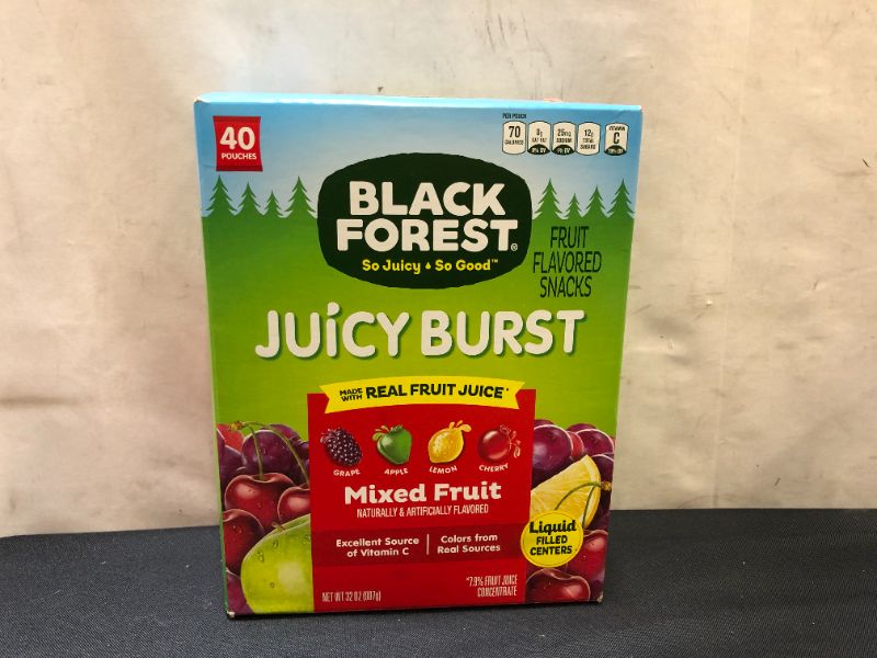 Photo 1 of Black Forest 0.8 Ounce Medley Fruit Snack, 40 count per pack -- 6 per case.
BB:05-03-2023
