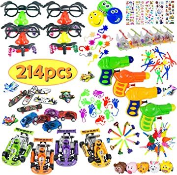 Photo 1 of JAT RRBD 214PCS Party Favors for Kids, Assortment Bulk Toys for Birthday Party, Treasure Box Toys for Classroom Rewards, Carnival Prizes Goodie Bag Fillers, Pinata
