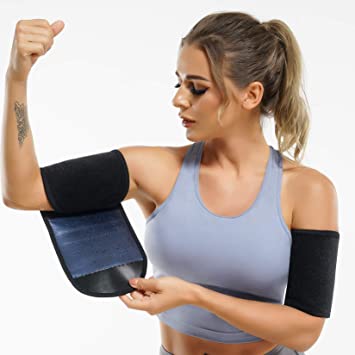 Photo 2 of Arm Trimmers for Women Sauna Sweat Arm Shaper Bands Adjustable Arm Trainer Toner Sleeves for Sports Workout
