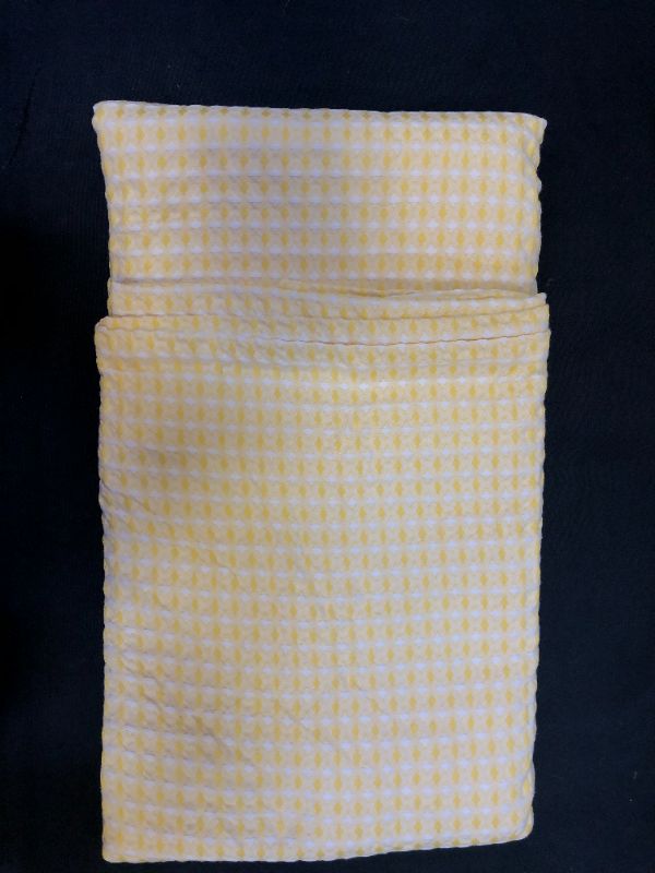 Photo 3 of Cotton Waffle Weave Blanket for Home Decoration - Soft Breathable Comfortable Thermal Blanket for All Season - Ideal for Bed Couch Sofa - Twin(60 x 90 inches), Yellow
