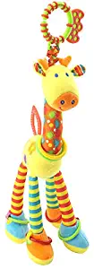 Photo 1 of RichChoice Giraffe Baby Educational Toys:1-6-9-12 Month,1-2-3 Year Old Crib Bed,Car Seat, Stroller, Activity,Travel Hanging Toys;Kids Plush Portable Toys with Crinkle, Ring,Teether
