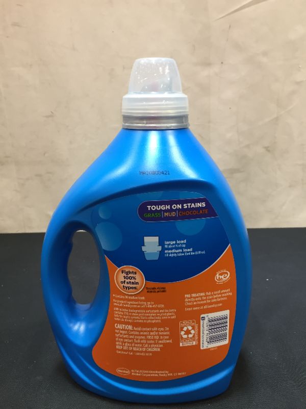 Photo 3 of all Laundry Detergent Liquid, Fights Tough Stains with OXI Power, High Efficiency Compatible, 2X Concentrated, 90 Loads
