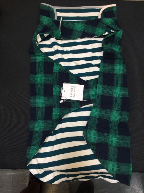 Photo 1 of LETY DOG DOG WINTER COAT GREEN AND BLUE PLAID XXXL