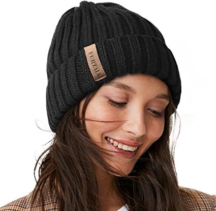 Photo 1 of FURTALK Winter Hats for Women Fleece Lined Beanie Cable Knit Chunky Beanies Womens Snow Cap
