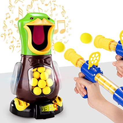 Photo 1 of Duck Shooting Toys for Kids 3-5 Years, 2 Packs of Toy Foam Blasters with Movable Target, Interactive Competition Game Gift for Boys and Girls Ages 6 7 8 9+ Years Old
