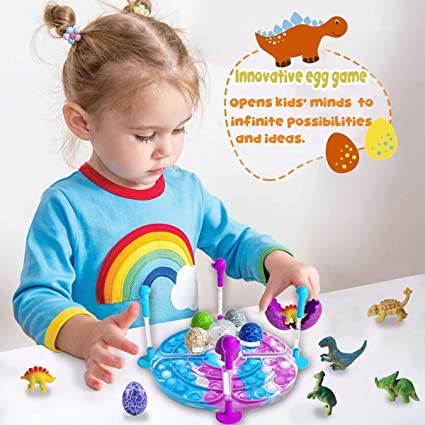 Photo 1 of Dinosaur Toys for Kids, Interactive Dinosaur Pop Fidget Toy Pop Dice Dinosaur Eggs Game Creative Dinosaur Birthday Party Supplies Push Pop Sensory Toys for Kids (Style B)
