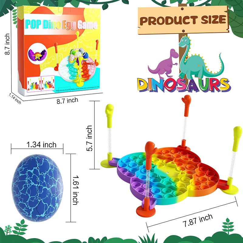 Photo 1 of 1 pc Pop Kids Toys Its Dinosaur Eggs Games Easter Toys Gifts for Boys Girls Birthday Party Favors for Kids Adults,Push Bublle Sensory Fidget Toys Pack for Autism ADHD Stress Relief
