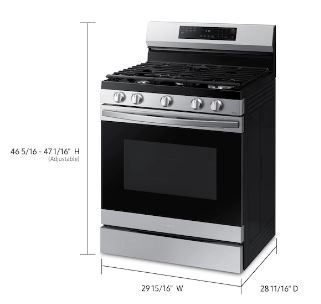 Photo 1 of 6.0 cu. ft. Smart Freestanding Gas Range with No-Preheat Air Fry & Convection in Stainless Steel
