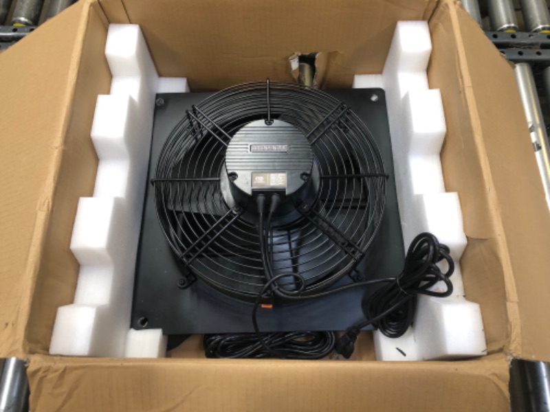 Photo 4 of AC Infinity AIRLIFT S14, Shutter Exhaust Fan 14" with Speed Controller, EC Motor - Wall Mount Ventilation and Cooling for Sheds, Attics, Workshops