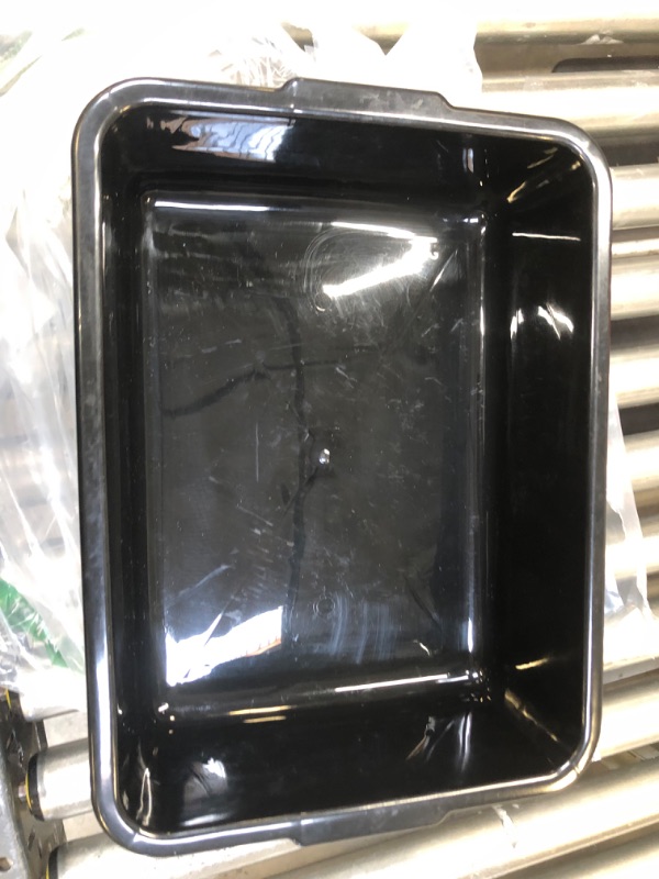 Photo 1 of 14" x 10.5" Black Hard Plastic Containers 5 Pack 