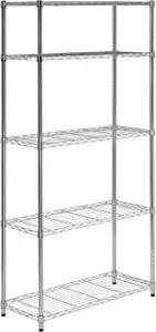 Photo 1 of 5-Tier Chrome Heavy-Duty Adjustable Shelving Unit with 200-lb