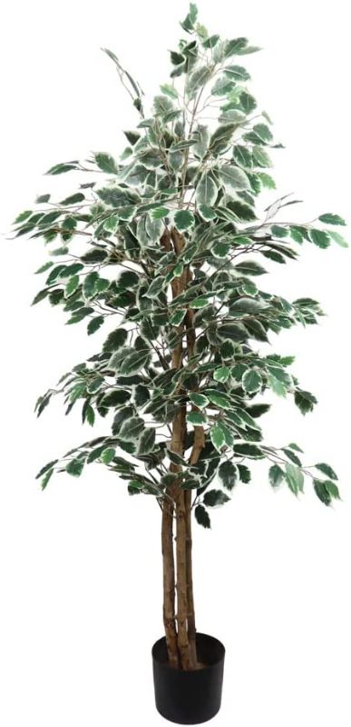 Photo 1 of 5' Fake Tree Ficus Artificial Fig Tree for Living Room Decor Indoor Potted Large Plant
