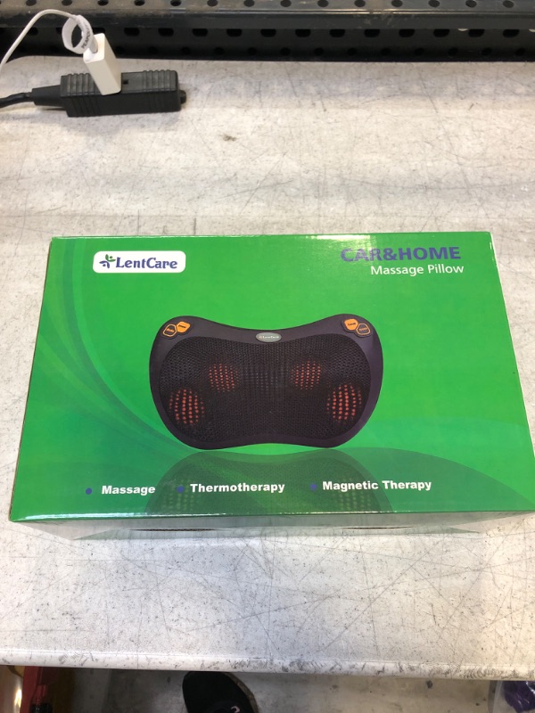 Photo 2 of Lentcare Shiatsu Back and Neck Massager with Heat - 4 Heated Rollers 