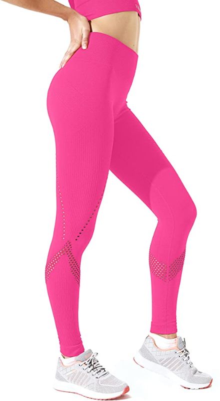 Photo 1 of FASMAVIE Women's Seamless Stretchy High Waist Leggings Tummy Control Non-See-Through Sports Pants Soft Polyamide Fabric
