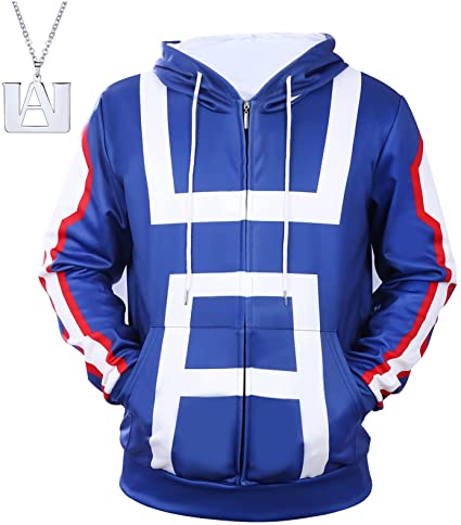 Photo 1 of My Hero Academia Hoodies Cosplay Midoriya Izuku Anime Costume Adult Unisex Jacket Coat SIZE L 
