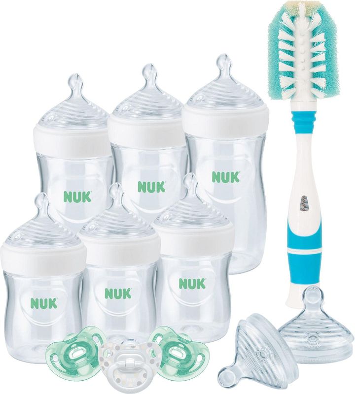 Photo 1 of NUK Simply Natural Baby Bottle Newborn Gift Set, Timeless Collection, Amazon Exclusive
