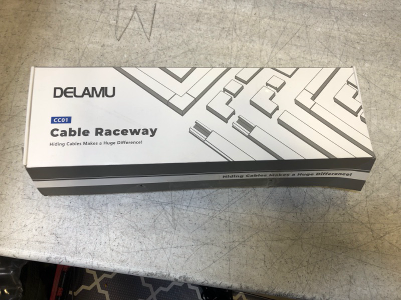 Photo 1 of Cord Cover Raceway Kit, 157in Cable Cover Channel, Paintable Cord Concealer System Cable Hider, Cord Wires, Hiding Wall Mount TV Powers Cords in Home Office, 10X L15.7in X W0.95in X H0.55in, White Medium White