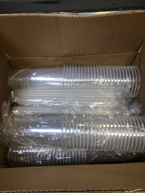 Photo 3 of [100 Sets - 20 oz.] Tankon Disposable Clear Plastic Cups With Lids and Straws 20oz. (Not Injection Cup, only Injection Lid.) 20 oz , plastic cups with lids Clear 100 Count (Pack of 1)