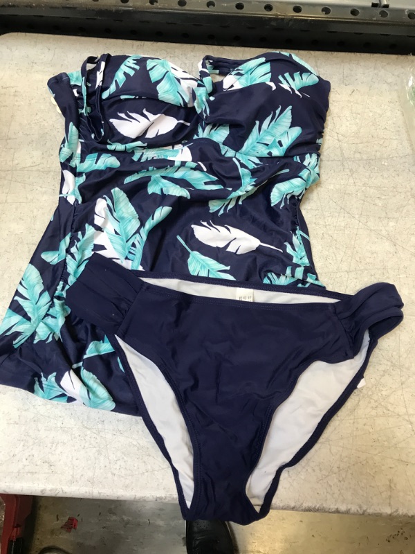 Photo 1 of 2 PIECE SWIMSUIT 
SIZE LARGE 