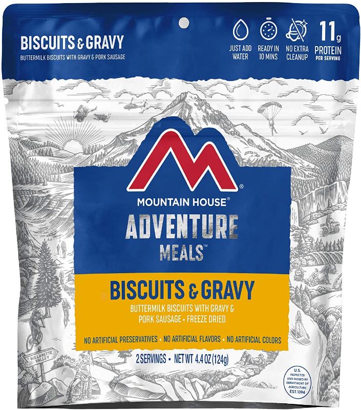 Photo 1 of PACK OF 6 Biscuits & Gravy | Freeze Dried Backpacking & Camping Food | 2 Servings OCT 2050