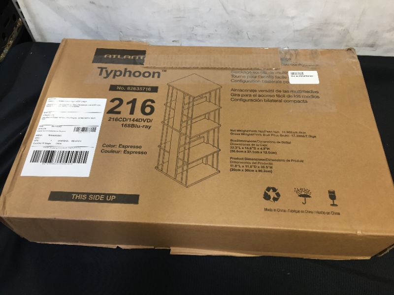 Photo 1 of Atlantic 35 Typhoon Media Storage Tower (216 CDs 144 DVDs 168 Blu-Rays)