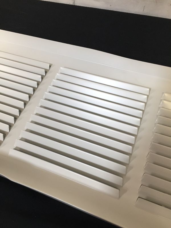 Photo 2 of 3 PACK 24" X 6" Baseboard Return Air Grille - HVAC Vent Duct Cover - 7/8" Margin Turnback for Flush Fit with Baseboard Work - White [Outer Dimensions: 25.75" Width X 7.75" Height]