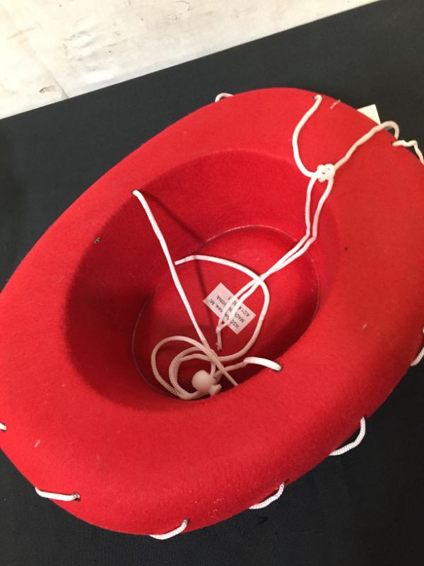 Photo 3 of Century Novelty Children's Red Felt Cowboy Hat
