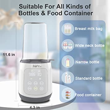 Photo 1 of Bottle Warmer, Baby Bottle Warmer 5-in-1 Fast Baby Food Heater&Thaw BPA-Free Milk Warmer with LCD Display Accurate Temperature Control for Breastmilk or Formula
