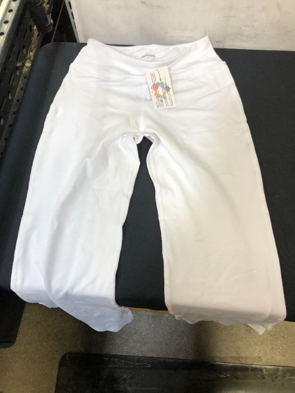 Photo 1 of WOMENS WHITE STRETCHY PANTS SMALL