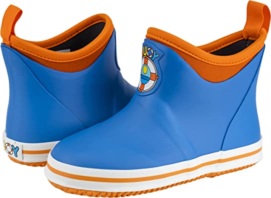 Photo 1 of BUOY BOOTS KIDS ANKLE BOOTS BLUE/ORANGE 
SIZE 1