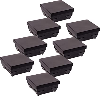 Photo 1 of GreenLighting 8 Pack Paradigm Post Cap Cover for 4x4 Nominal Wood Posts (Black)
