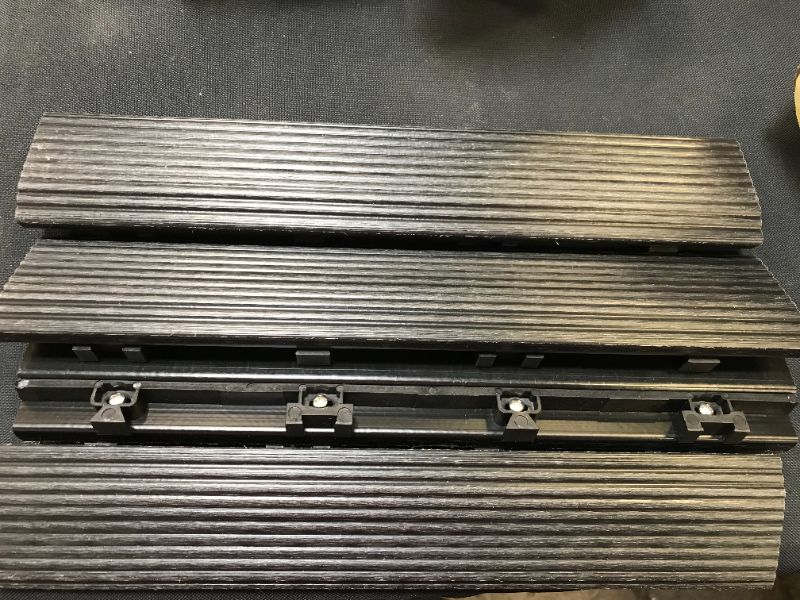Photo 1 of 1/6 ft. x 1 ft. Quick Deck Composite Deck Tile Straight Fascia in Hawaiian Charcoal (4-Pieces/Box)
