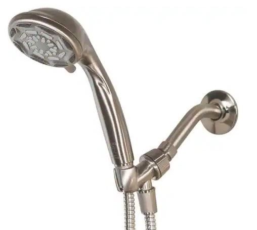 Photo 1 of 6-Spray 4 in. Wall Mount Handheld Shower Head in Brushed Nickel
