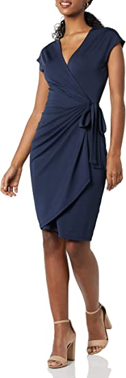 Photo 1 of Amazon Essentials Women's Plus Size Classic Cap Sleeve Wrap Dress SIZE 4XL
